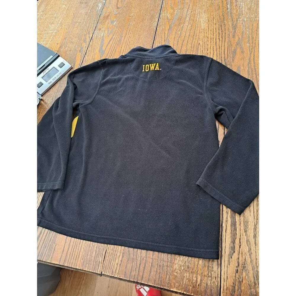 Youth Medium Nike Iowa Hawkeyes Yellow Black Long Sleeve Pullover Fleece Shirt